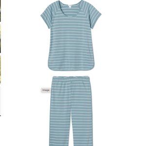 LAKE PAJAMAS Pima Short-Long Set in Chateau - sz M